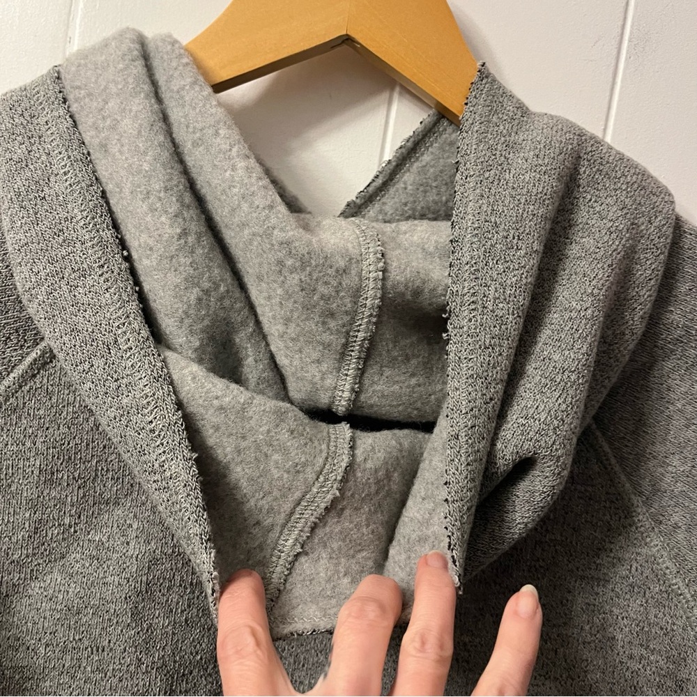 Duckworth Powder Hoodie Grey Rambouillet Merino Fleece Wool Made in USA $175 USD - Picture 11 of 15